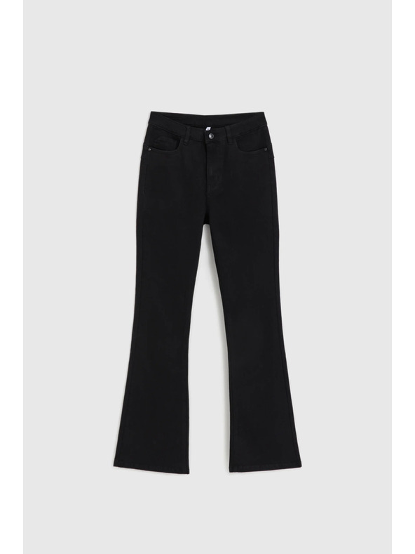 Moodo Čierne zvonové džínsy Moodo