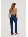 Moodo Tmavo modré džínsy s opaskom Moodo