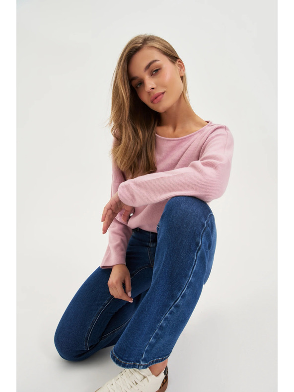 Moodo Tmavé modré zvonové džínsy Moodo