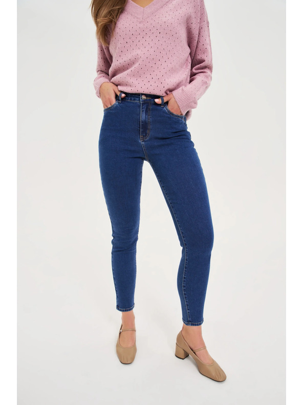 Moodo Úzke džínsy tmavé modré Moodo