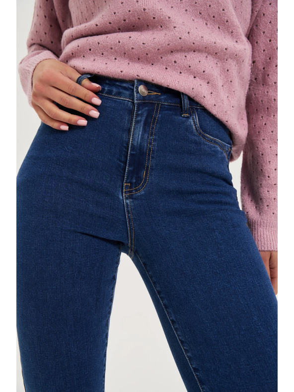 Moodo Úzke džínsy tmavé modré Moodo
