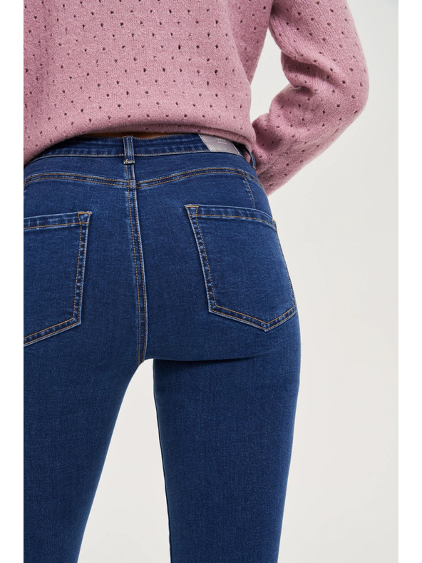 Moodo Úzke džínsy tmavé modré Moodo