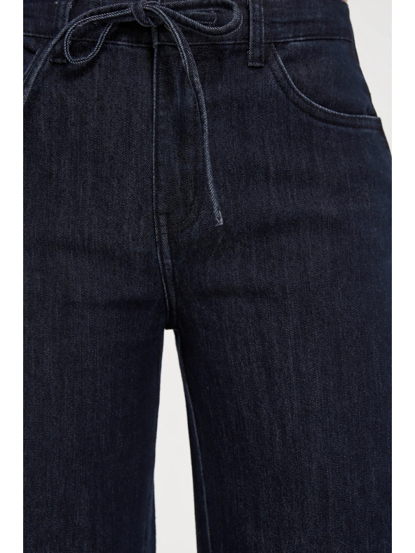 Moodo Džínsy so širokými nohavicami tmavé modré Moodo