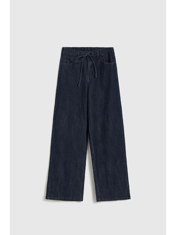 Moodo Džínsy so širokými nohavicami tmavé modré Moodo