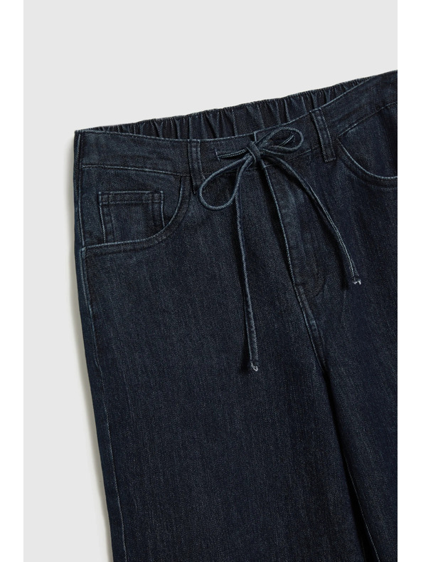 Moodo Džínsy so širokými nohavicami tmavé modré Moodo