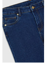 Moodo Tmavé modré džínsy s rovnými nohavicami Moodo