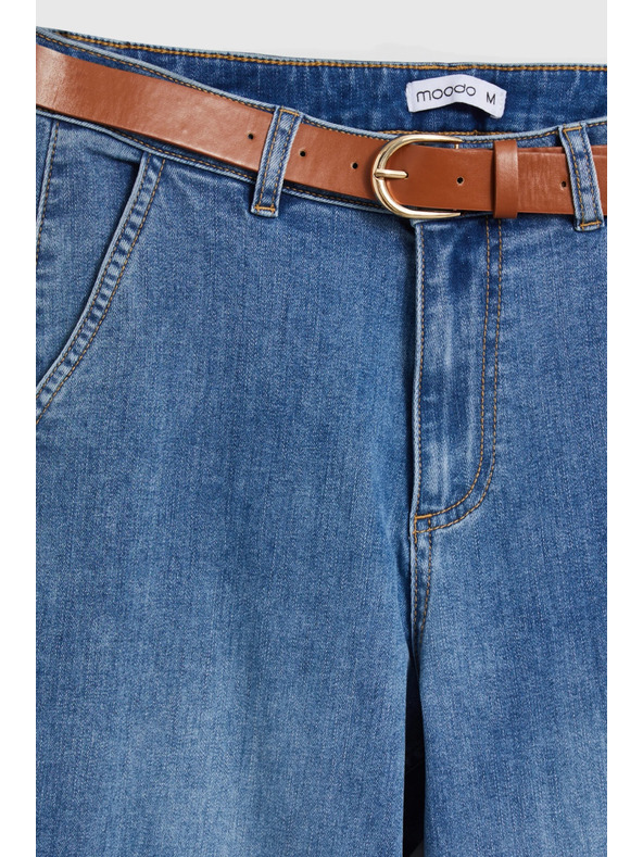 Moodo Modré džínsy s opaskom Moodo
