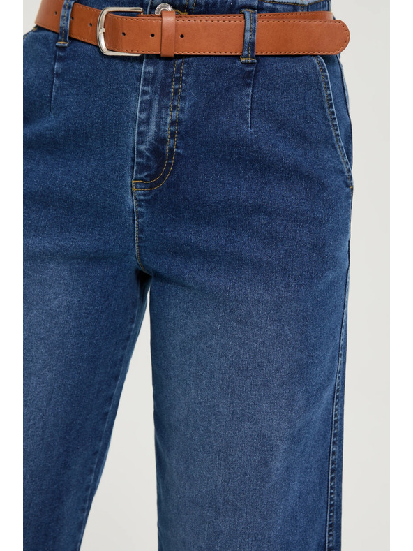 Moodo Džínsy so širokými nohavicami modré Moodo