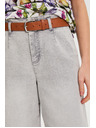 Moodo Džínsy so širokými nohavicami sivé Moodo