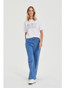 Moodo Džínsy so širokými nohavicami modré Moodo