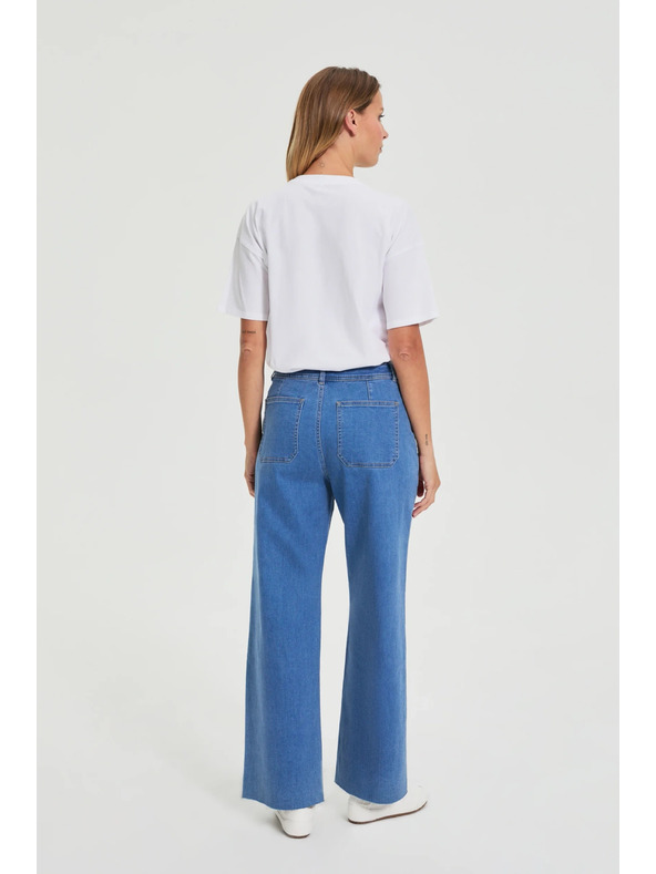 Moodo Džínsy so širokými nohavicami modré Moodo