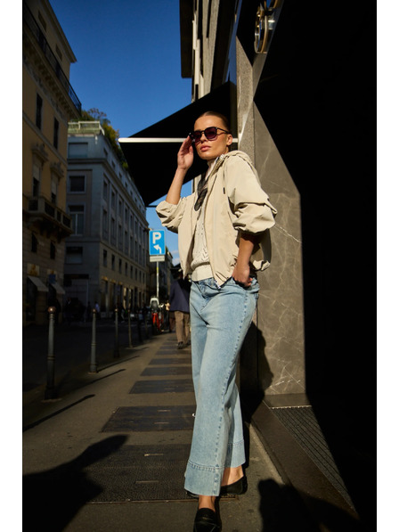 Moodo Džínsy so širokými nohavicami svetlomodré Moodo