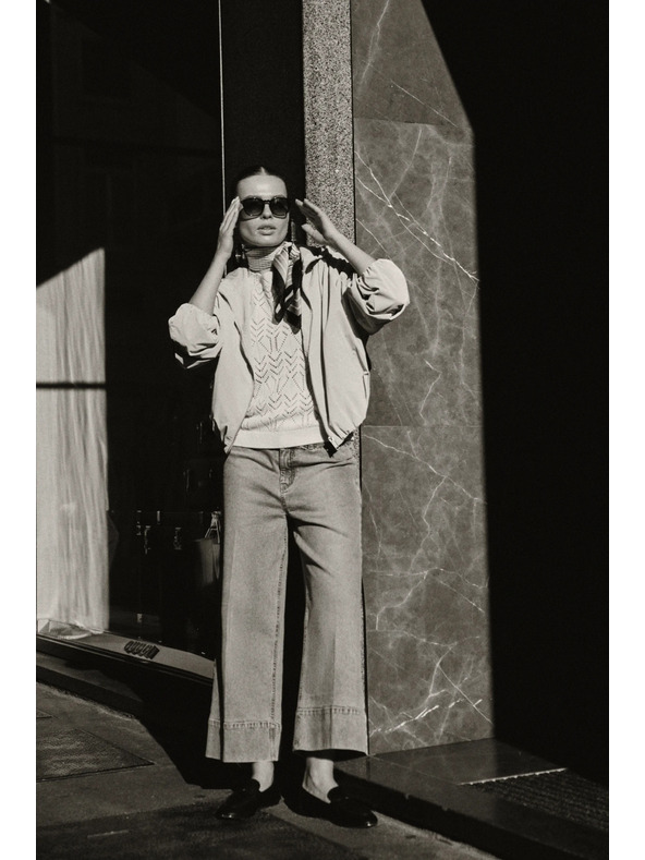 Moodo Džínsy so širokými nohavicami svetlomodré Moodo