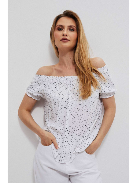 Moodo Biela blúzka v štýle Spanish Moodo