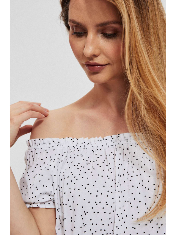 Moodo Biela blúzka v štýle Spanish Moodo