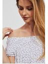 Moodo Biela blúzka v štýle Spanish Moodo