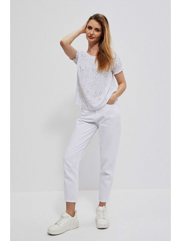 Moodo Biela blúzka v štýle Spanish Moodo