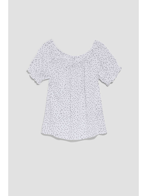 Moodo Biela blúzka v štýle Spanish Moodo