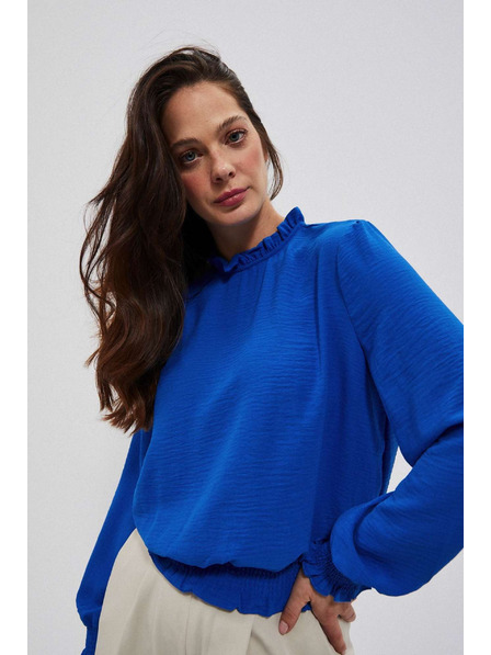 Moodo Hladká košeľa modrá Moodo