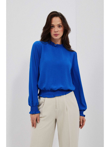 Moodo Hladká košeľa modrá Moodo