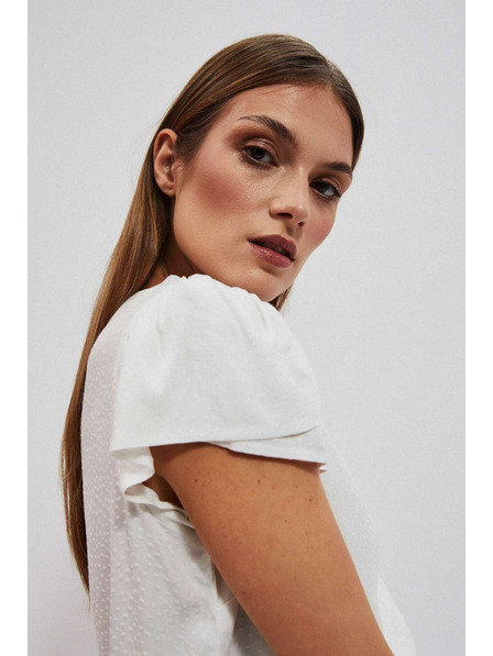 Moodo Perleťová blúzka so zdobenými rukávmi Moodo