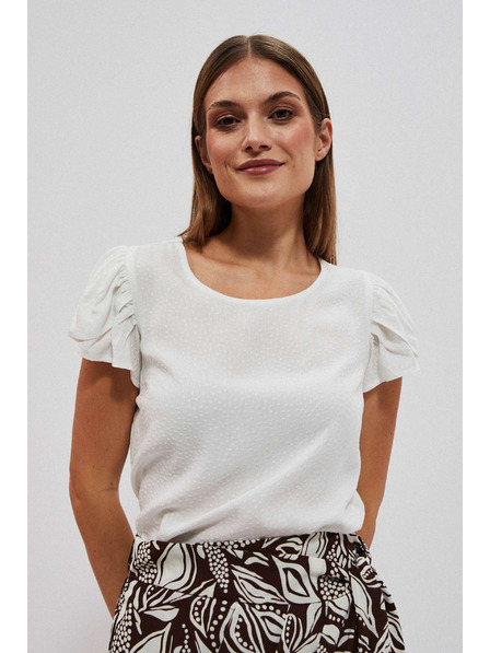 Moodo Perleťová blúzka so zdobenými rukávmi Moodo