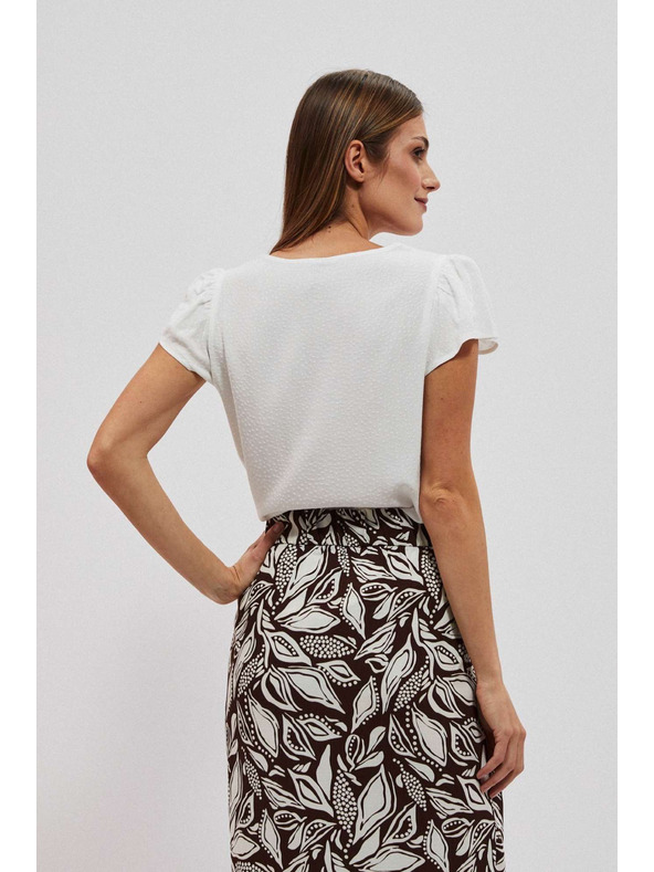 Moodo Perleťová blúzka so zdobenými rukávmi Moodo