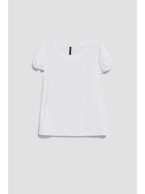 Moodo Perleťová blúzka so zdobenými rukávmi Moodo