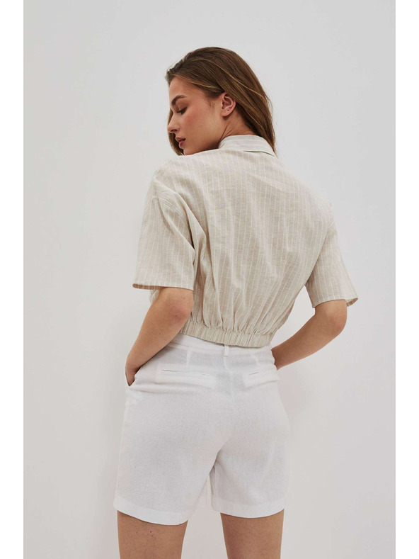 Moodo Ľanová košeľa so zaväzovaním Moodo