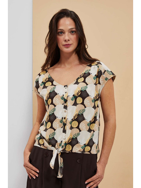 Moodo Košeľová blúzka so zaviazaním Moodo