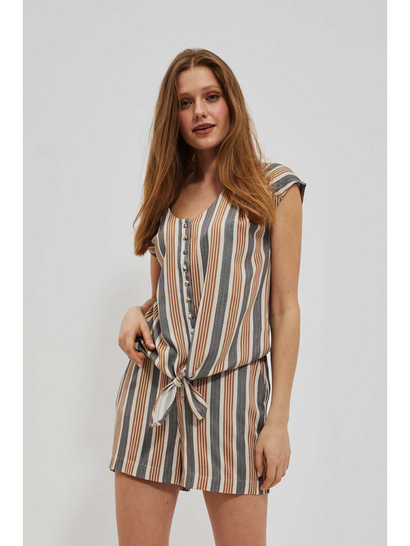 Moodo Piesková košeľová blúzka so zaviazaním Moodo