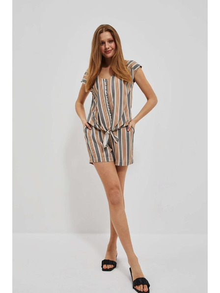 Moodo Piesková košeľová blúzka so zaviazaním Moodo