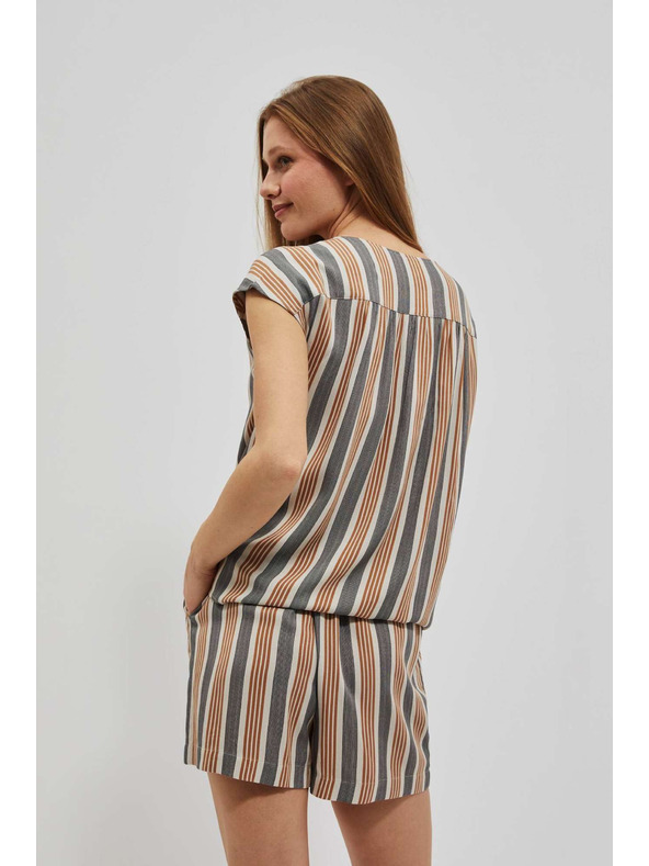 Moodo Piesková košeľová blúzka so zaviazaním Moodo