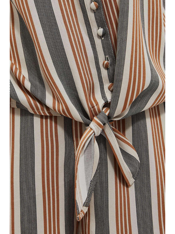 Moodo Piesková košeľová blúzka so zaviazaním Moodo