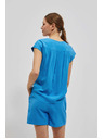 Moodo Azúrové košeľové tričko so zaviazaním Moodo