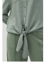 Moodo Olivová košeľa Moodo so zaväzovaním