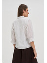 Moodo Bavlnená blúzka s nafúknutými rukávmi biela Moodo