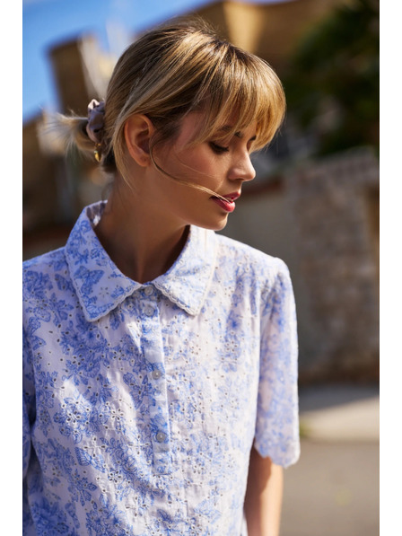 Moodo Bavlnená blúzka biela Moodo