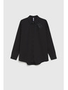 Moodo Čierna košeľa s golierom Moodo