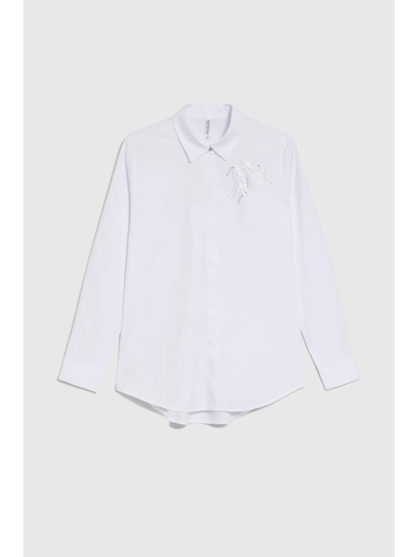 Moodo Biela košeľa s golierom Moodo