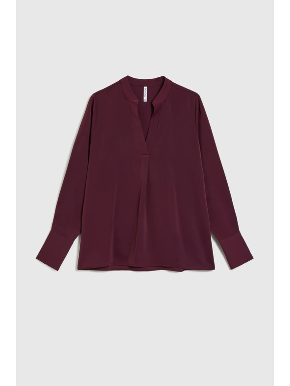 Moodo Elegantná košeľa burgundská Moodo