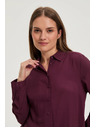 Moodo Viskózová košeľa vínová Moodo