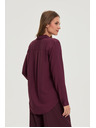 Moodo Viskózová košeľa vínová Moodo