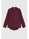 Moodo Viskózová košeľa vínová Moodo