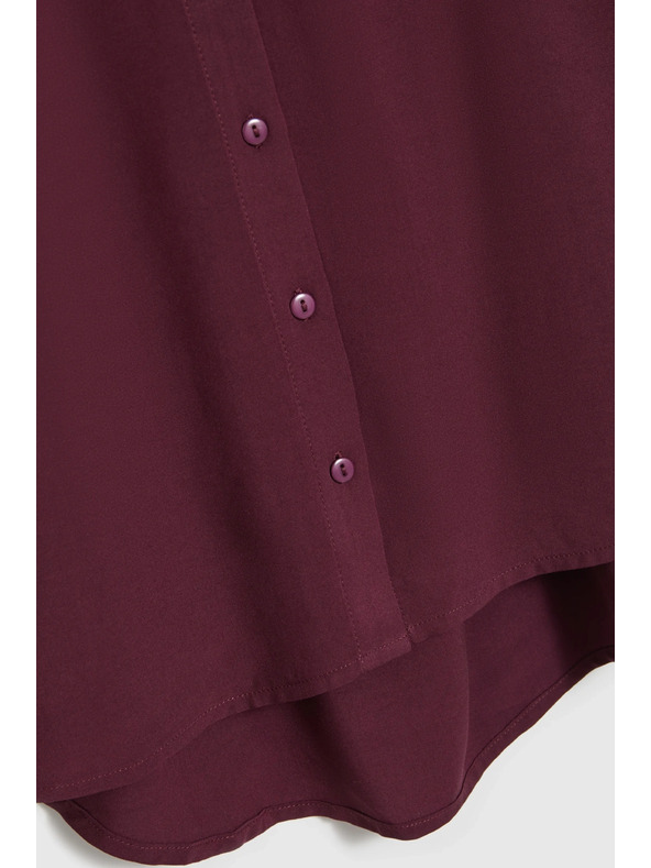 Moodo Viskózová košeľa vínová Moodo