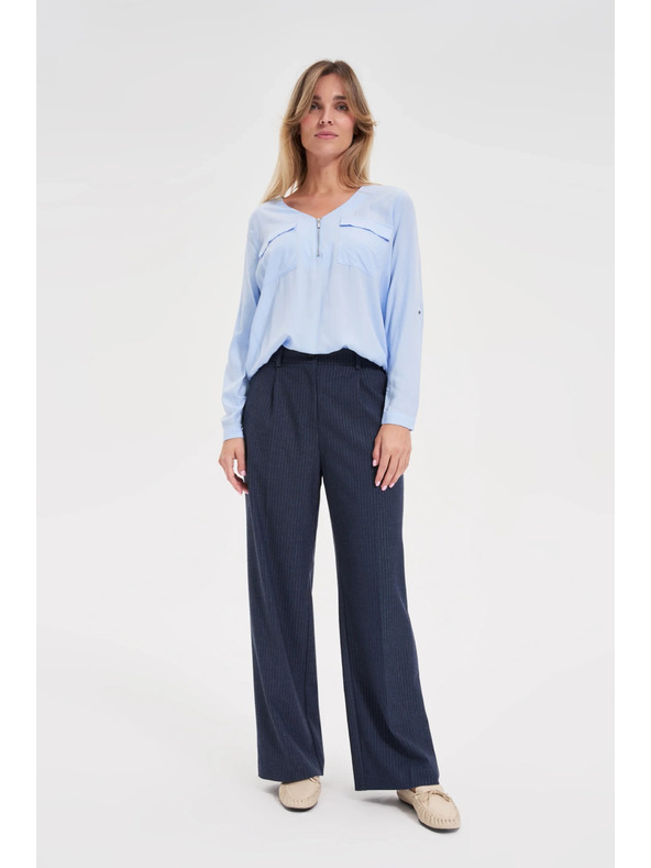 Moodo Svetlomodrá viskózová košeľa Moodo