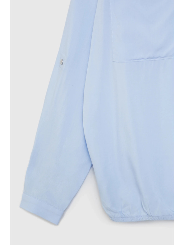 Moodo Svetlomodrá viskózová košeľa Moodo