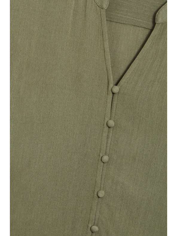 Moodo Viskózová košeľa olivová Moodo