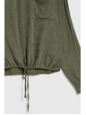 Moodo Olivová viskózová košeľa Moodo