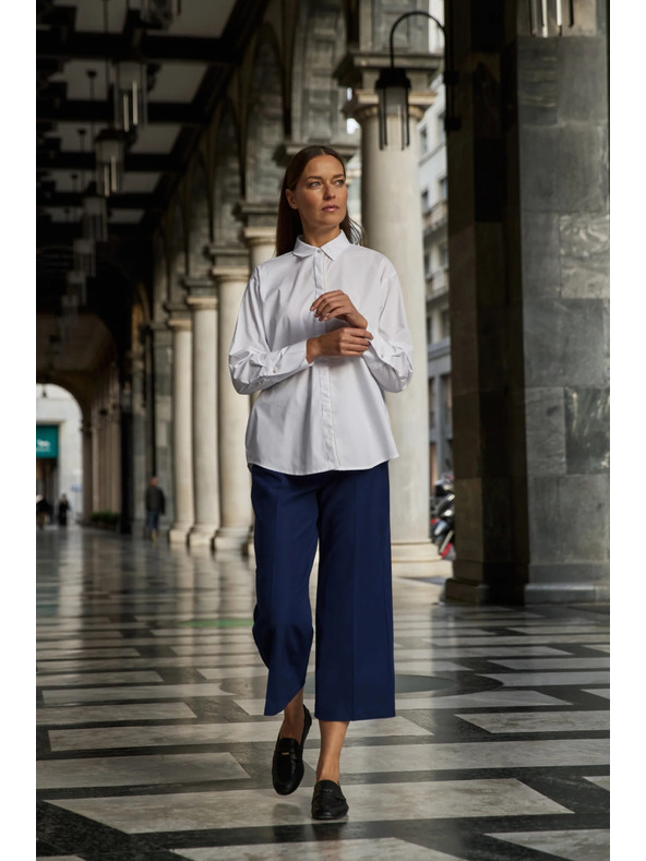 Moodo Biela košeľa zdobená korálkami Moodo